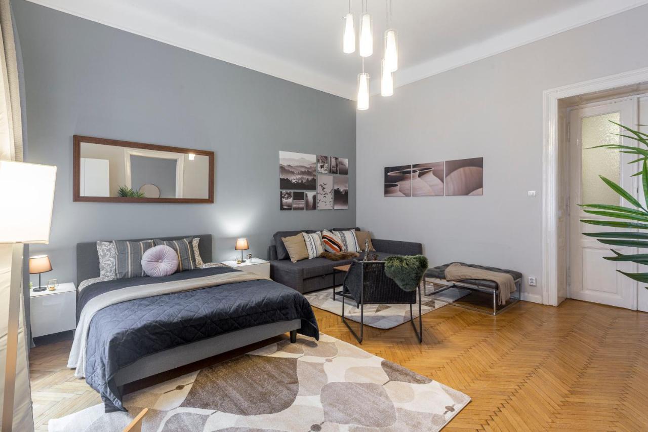 Spacious & Cozy Downtown Apartment With Balcony Boedapest Buitenkant foto