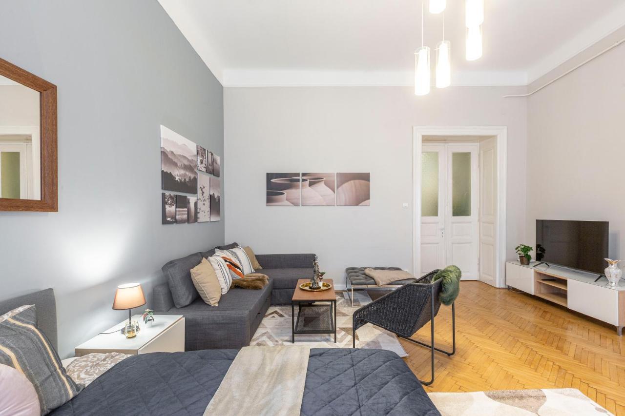 Spacious & Cozy Downtown Apartment With Balcony Boedapest Buitenkant foto